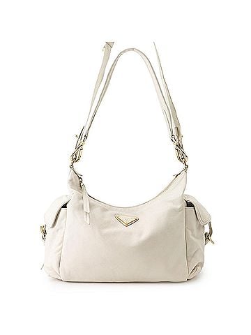 Prada Prada Explorer Large Leather Shoulder Bag 1BC264 PRADA 2-way White Handbag Women's (view 1)