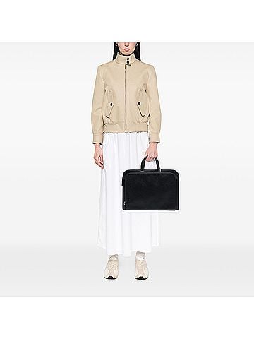 Prada Saffiano Cuir Travel Front Zip Pocket Briefcase (view 2)