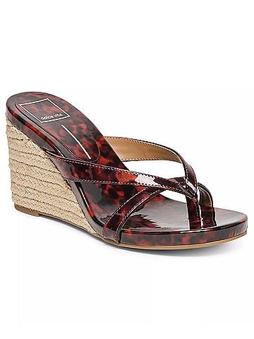 Dolce Vita Women's Helan Espadrille Wedges in Tortoise Patent Leather (view 1)