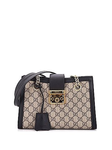 Gucci Padlock Chain Tote GG Coated Canvas with Leather Small (view 1)