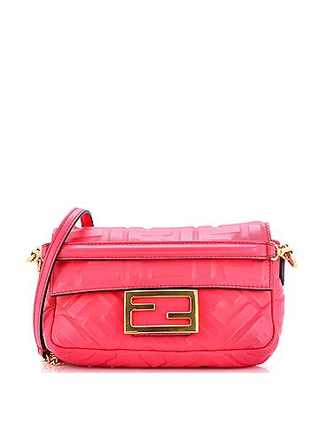 Fendi Baguette NM Bag Zucca Embossed Leather Mini (view 1)