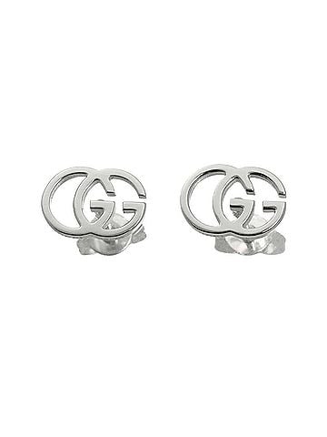Gucci Gucci GG Running Earrings, 18K White Gold (750), Pierced Earrings (view 2)