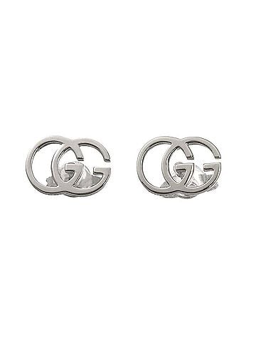 Gucci Gucci GG Running Earrings, 18K White Gold (750), Pierced Earrings (view 2)