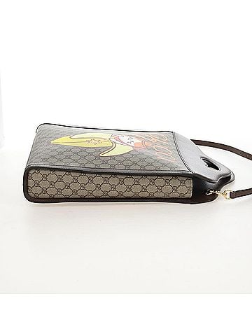 Gucci Cut Out Handle Printed Gg Coated Canvas Brown Canvas Tote Bag Bag (view 2)