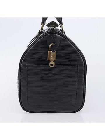 Louis Vuitton Speedy Epi Leather Black Leather Handbag (view 2)