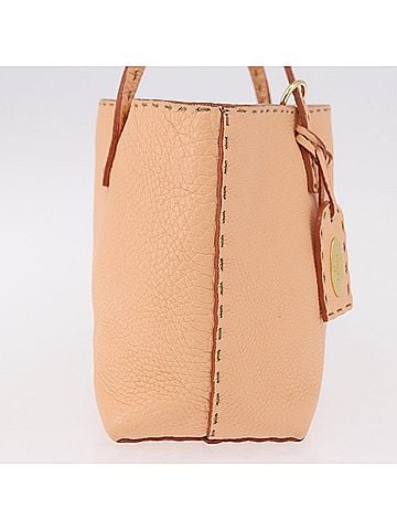 Fendi Selleria Carla Leather Orange Leather Tote Bag Bag (view 2)
