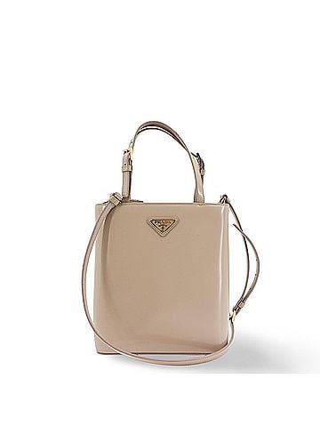 Prada Monochrome Panier Bucket Saffiano Leather Beige Leather Handbag (view 1)
