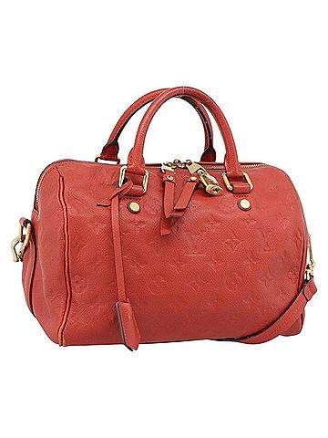 Louis Vuitton Speedy Bandouliere Monogram Empreinte Leather Red Leather Handbag (view 1)