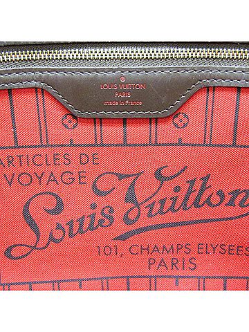 Louis Vuitton Neverfull Damier Brown Canvas Tote Bag Bag (view 2)
