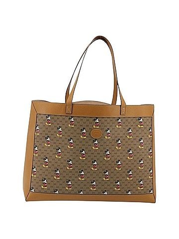 Gucci Disney Mickey Mouse Soft Open Printed Mini Gg Coated Canvas Beige Canvas Tote Bag Bag (view 1)