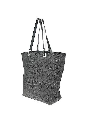Gucci Vertical Tote Gg Canvas Black Canvas Tote Bag Bag (view 2)
