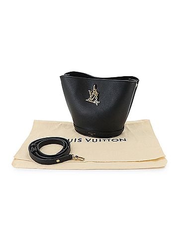 Louis Vuitton LV Bloom Mini Hobo by Louis Vuitton, a shoulder and handbag in leather, black, model M27260, RFID-protected. (view 2)