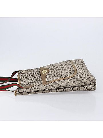 Gucci Ophidia Front Pocket Gg Coated Canvas Beige Canvas Briefcase Bag (view 2)