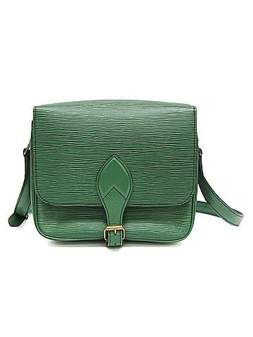 Louis Vuitton Cartouchiere Epi Leather Green Leather Handbag (view 1)