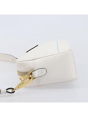 Prada Mirage Camera Leather White Leather Handbag (view 2)