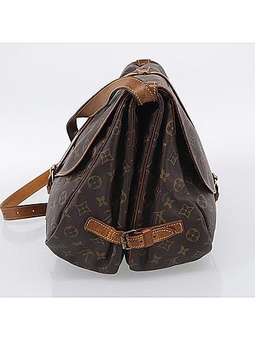 Louis Vuitton Saumur Monogram Canvas Brown Canvas Shoulder Bag Bag (view 2)