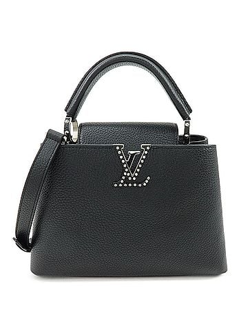 Louis Vuitton Capucines Fleur De Lys Taurillon Leather Black Leather Handbag (view 1)