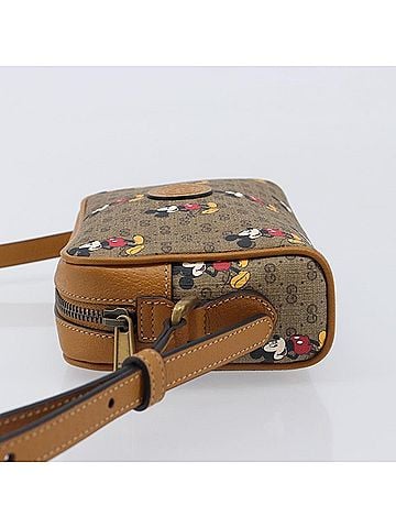 Gucci Disney Mickey Mouse Printed Mini Gg Coated Canvas Beige Canvas Backpack Bag (view 2)