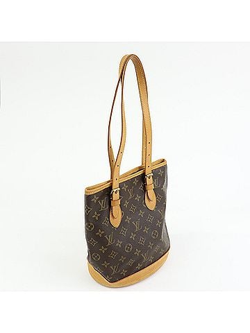 Louis Vuitton Petit Bucket Monogram Canvas Brown Canvas Handbag (view 2)