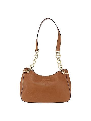 Prada Shoulder Leather Brown Leather Shoulder Bag Bag (view 1)