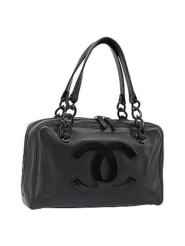 Chanel Coco Mark Leather Black Leather Shoulder Bag Bag (view 1)