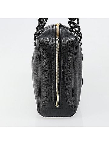 Chanel Coco Mark Leather Black Leather Shoulder Bag Bag (view 2)