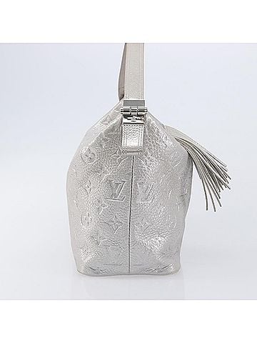 Louis Vuitton Halo Limited Edition Shimmer Monogram Embossed Leather Silver Leather Handbag (view 2)