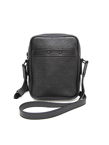Louis Vuitton Danube Monogram Shadow Leather Black Canvas Handbag (view 1)