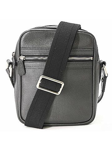 Louis Vuitton LOUIS VUITTON Dimitri Shoulder Bag for Men, Taiga Leather, Black M32462 (view 1)