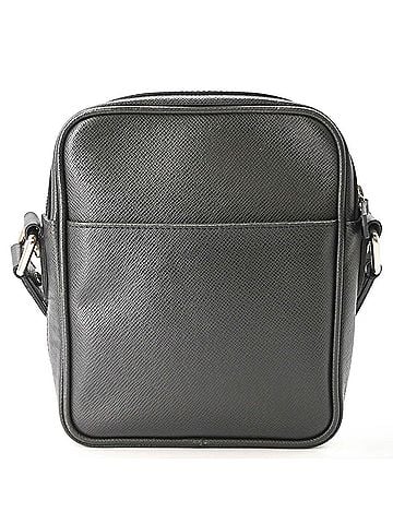 Louis Vuitton LOUIS VUITTON Dimitri Shoulder Bag for Men, Taiga Leather, Black M32462 (view 2)