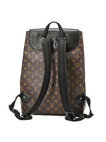 Louis Vuitton LOUIS VUITTON Monogram Macassar Parc Backpack, Leather, Brown/Black, M40637 (view 2)