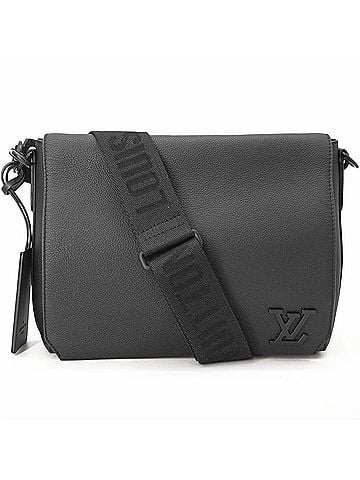 Louis Vuitton LOUIS VUITTON Shoulder Bag Aerogram Takeoff Black M57080 (view 2)