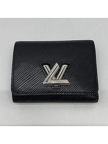 Louis Vuitton LOUIS VUITTON Portefeuille Twist Compact Tri-fold Wallet Epi Noir M64414 R-C IC chip detected (view 1)