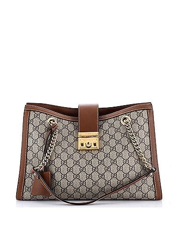 Gucci Padlock Chain Tote GG Coated Canvas with Leather Medium (view 1)