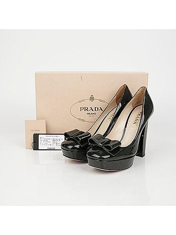 Prada Patent Ribbon Heel (view 1)