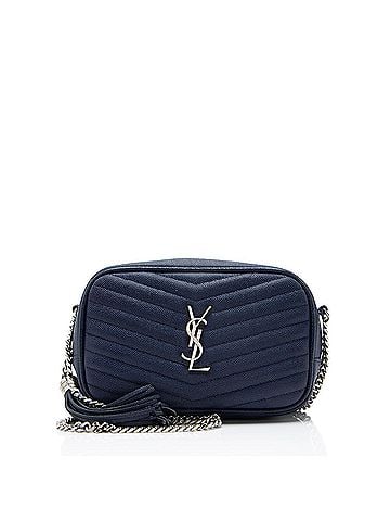 Saint Laurent Saint Laurent Matelasse Grain de Poudre Monogram Lou Mini Camera Bag (view 1)