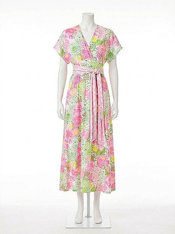 Lilly Pulitzer Women's Keeman Maxi Dress in Resort White Mum Patch (view 1)