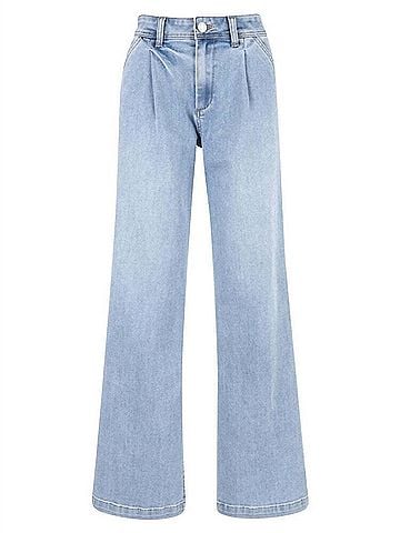 Kut from the Kloth Women's Pleat Front High Rise Wide Leg Jeans in Notem (view 1)