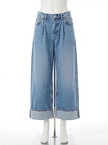 Free People Alia Wide Leg Jeans in Beacon (view 1)