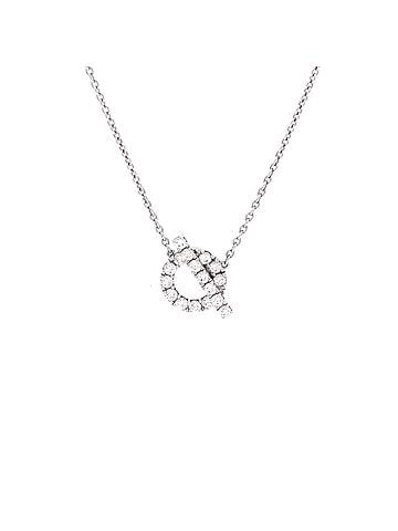 Hermès Finesse Pendant Necklace 18K White Gold and Diamonds (view 1)